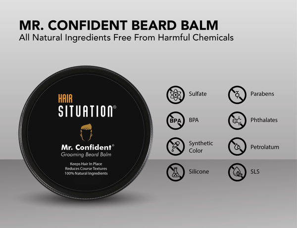 Mr. Confident Beard Balm All Natural Ingredients