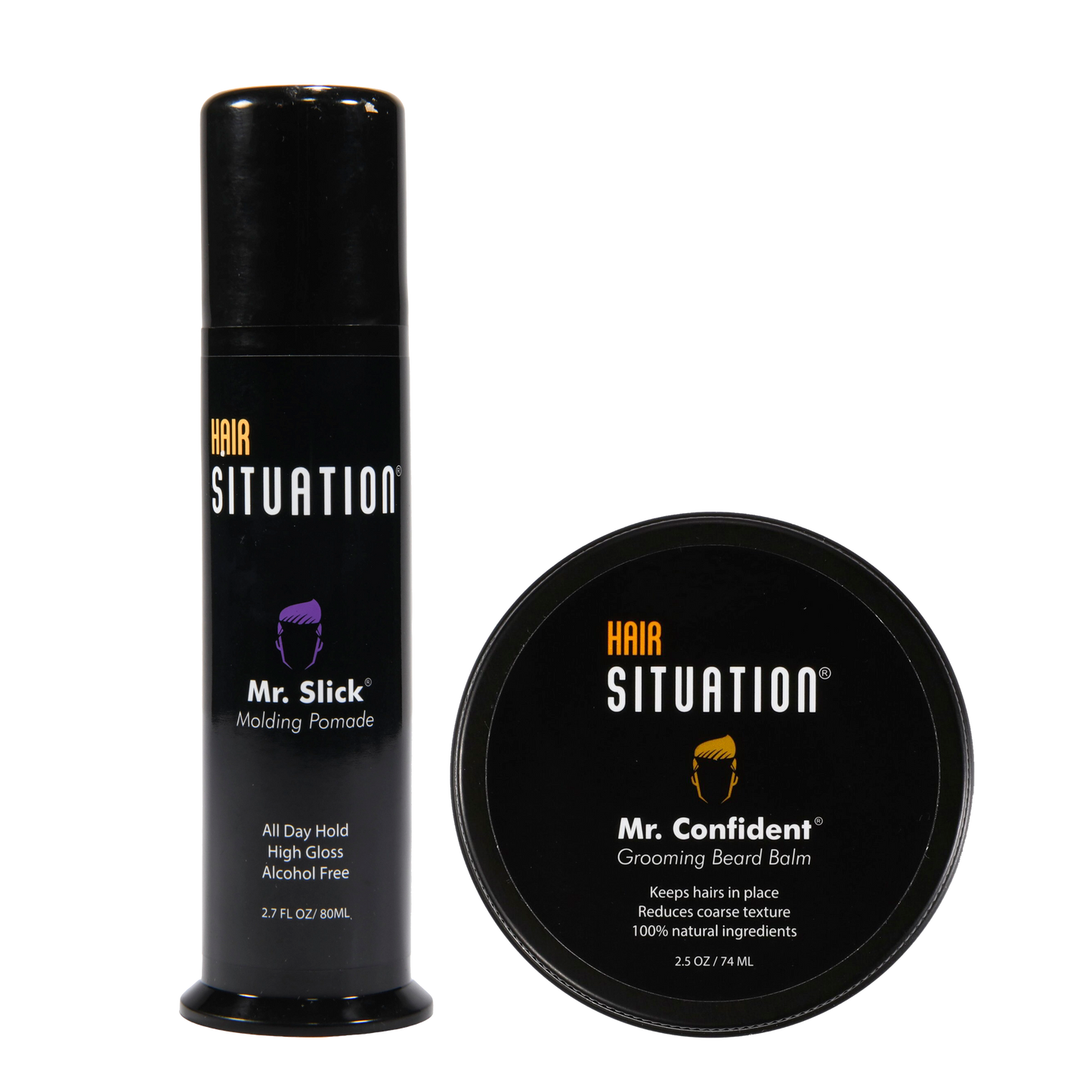 Mr. Slick Pomade and Mr. Confident Beard Balm